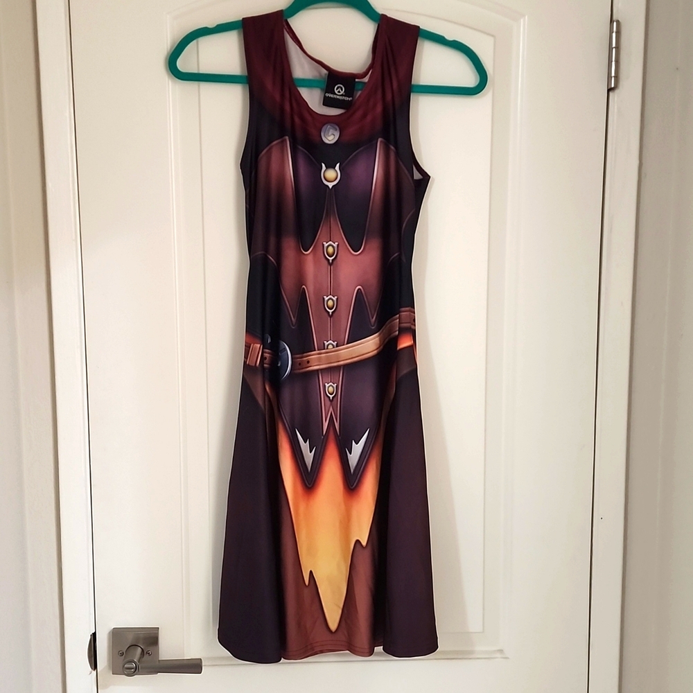 L Overwatch Witch Mercy Cosplay Dress